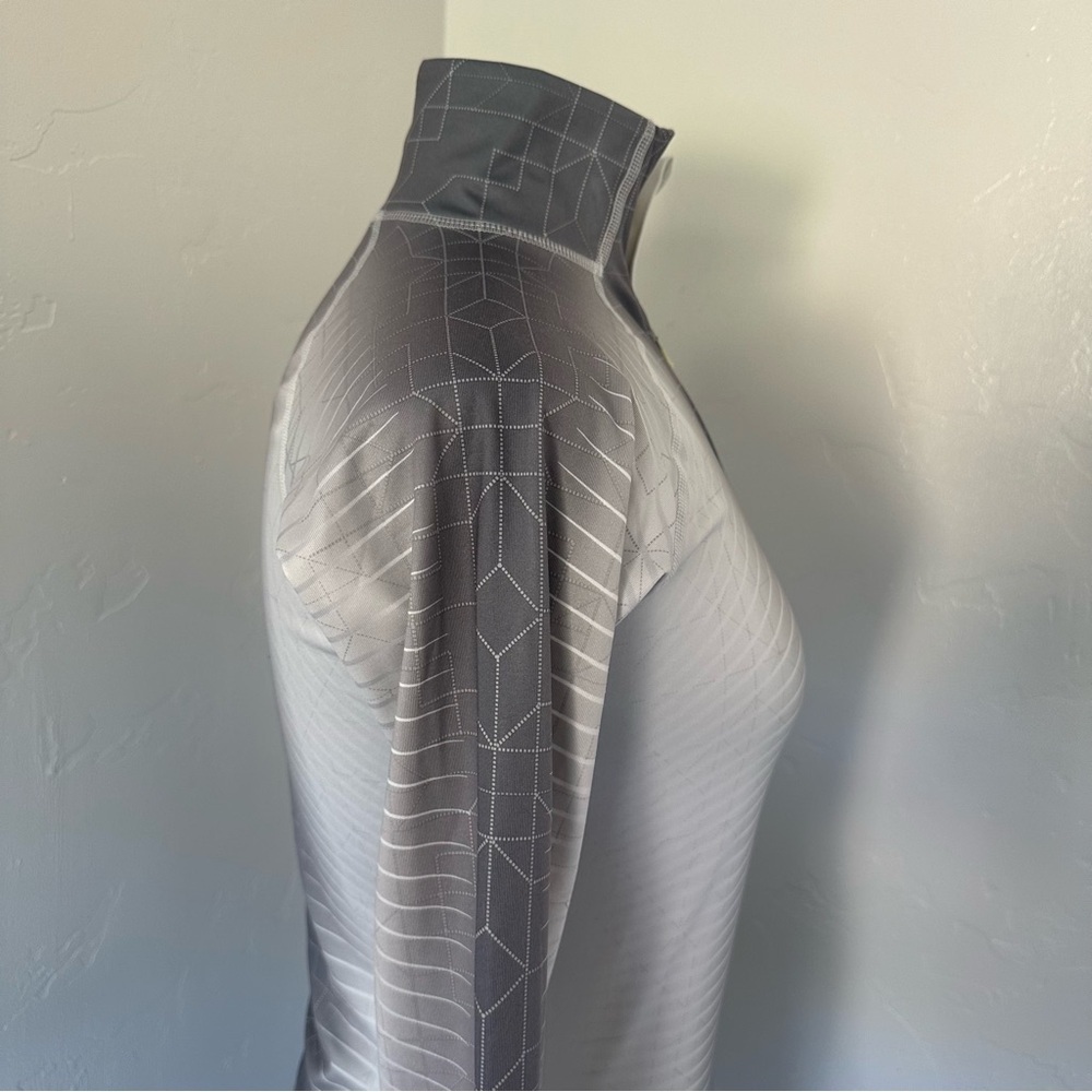 Nike PRO Dri-Fit Fleece 1/4 Zip White Grey Top Size M - Picture 6 of 12